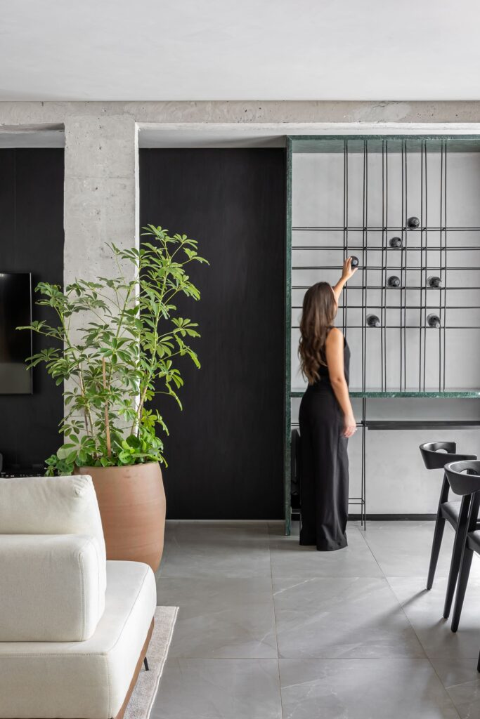 projeto de interiores para uma sala em contagem, belo horizonte